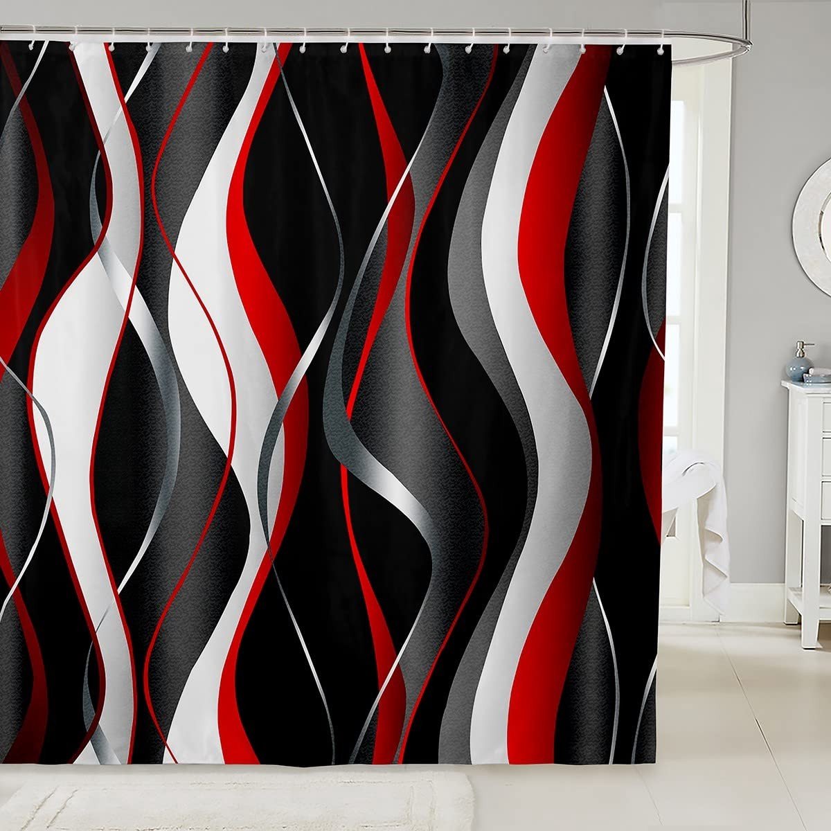 Omgoods - Geometrisch Douchegordijn 180x240cm Modern Abstract voor Badkamer