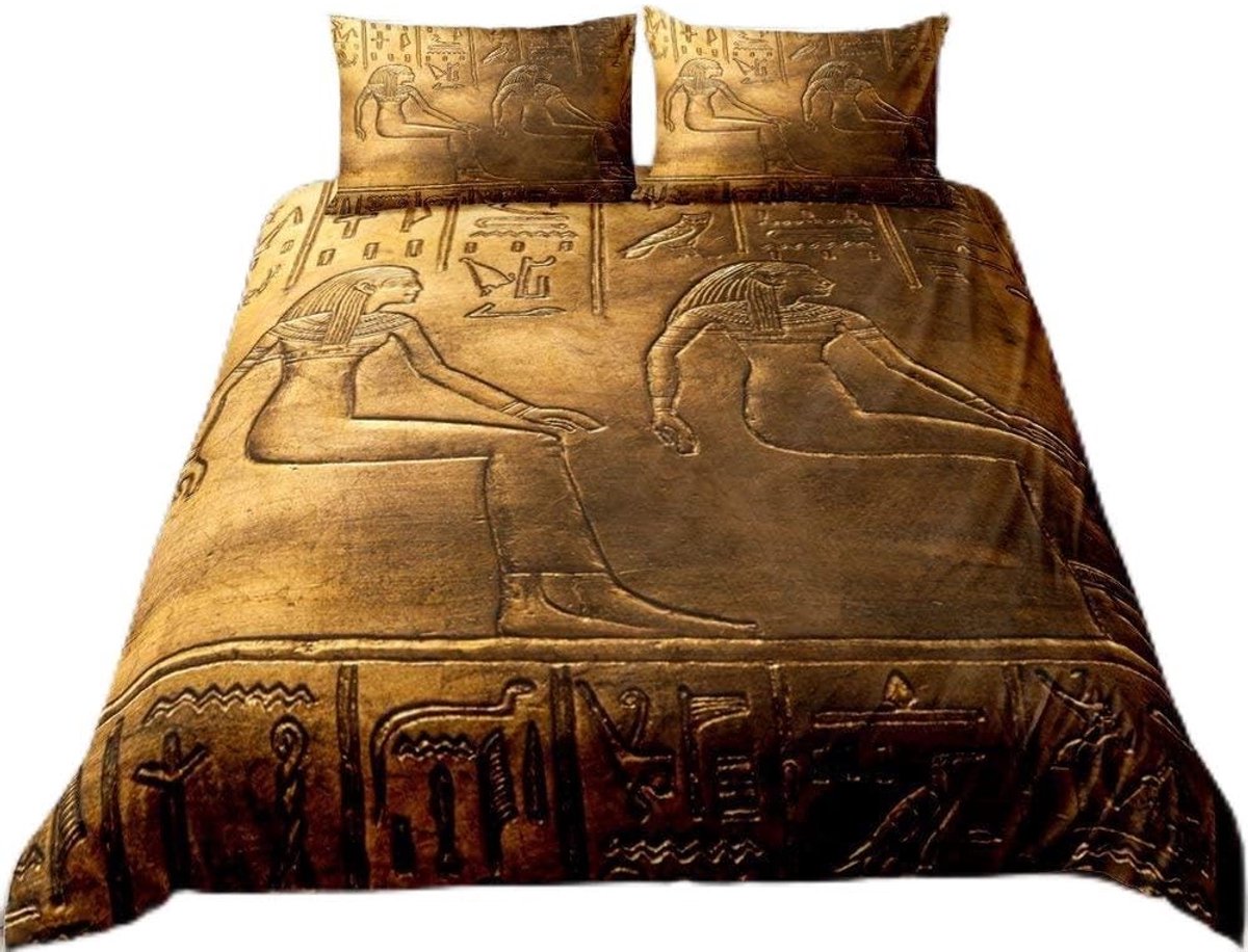 Omgoods - Duvet Cover Set met Egyptische Print - Voor Kinderen en Volwassenen