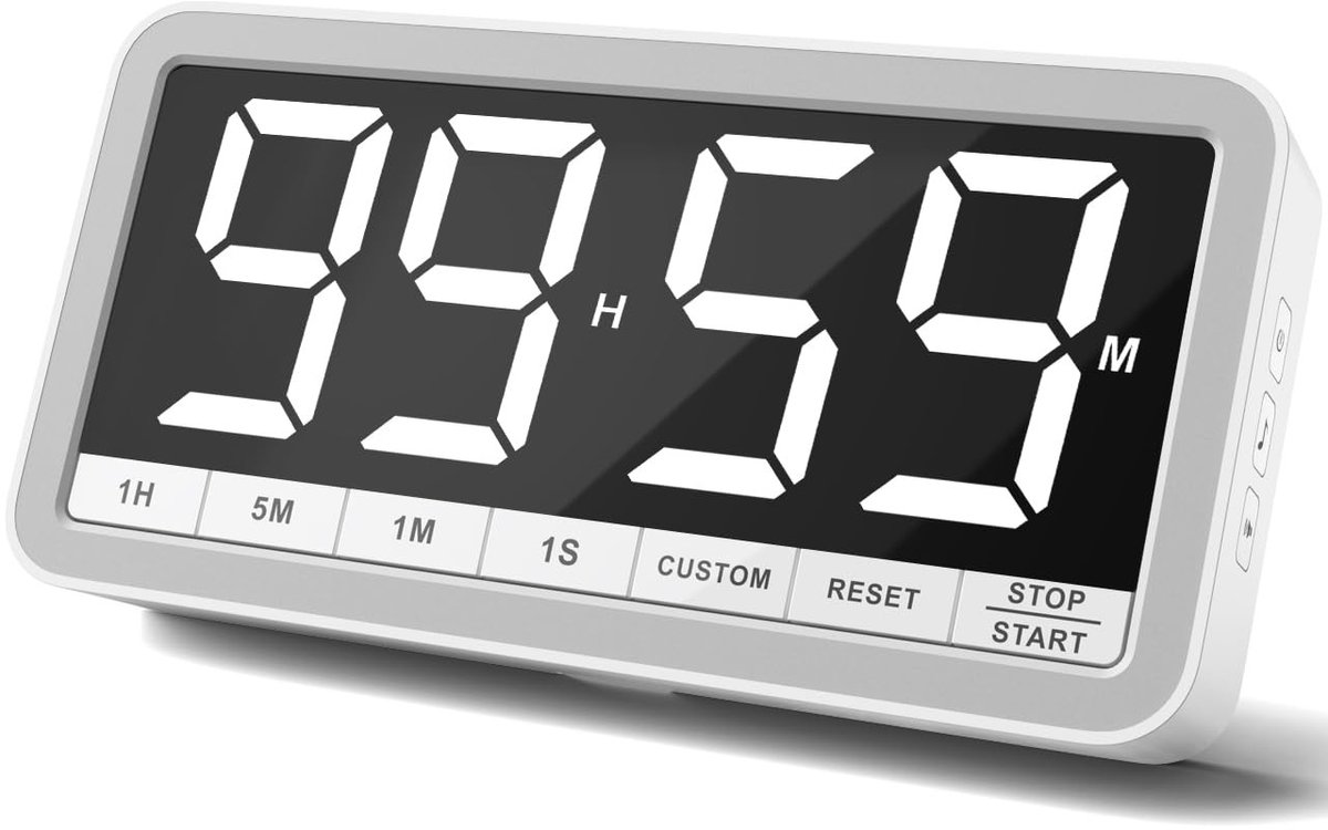 Omgoods - Digitale Keuken Timer met Groot Display - USB-C Oplaadbaar en Countdown Timer