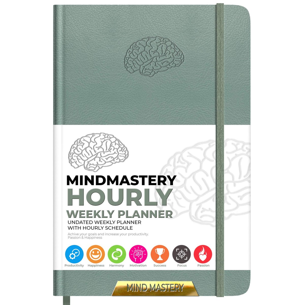 Omgoods - Deluxe Weekly & Monthly Life Planner, A5 Hardcover, Sea Green