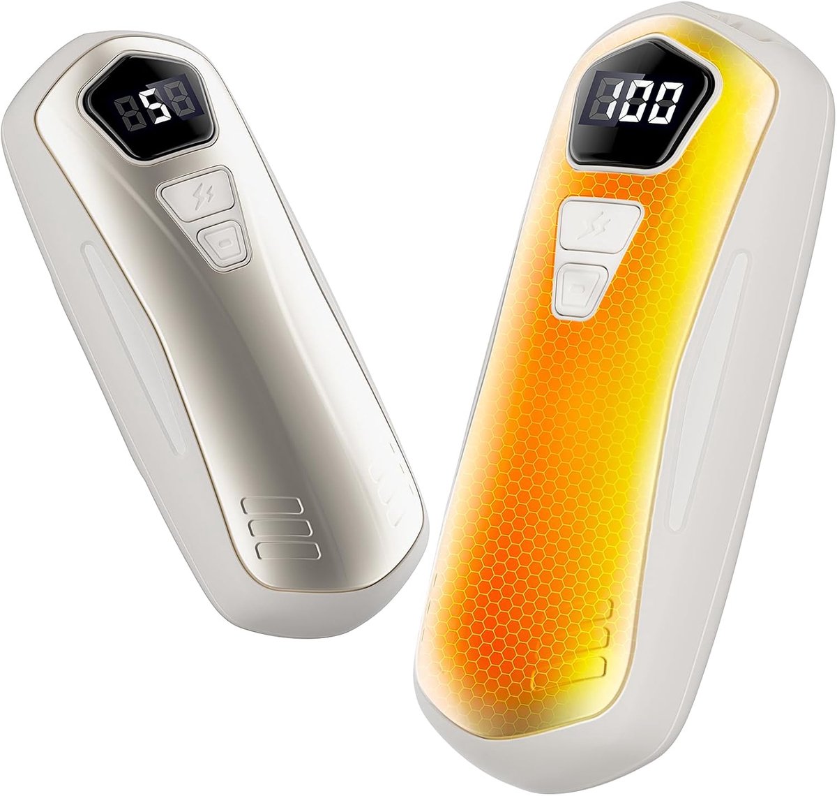 handwarmers, set van 2, zakwarmer, herbruikbaar, met 6000 mAh, 5 verwarmingsmodi, draagbare USB-handwarmer, oplaadbaar, handwarmers, outdoor, camping, verwarming, cadeau voor vrouwen en
