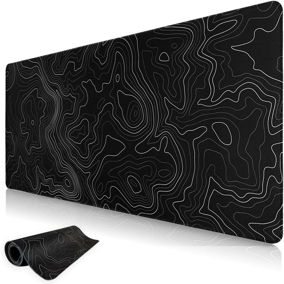Omgoods - XXL Gaming Muismat 90x40 cm - Zwart met Antislip Onderlaag
