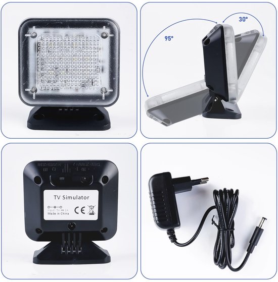 Omgoods - Led-tv-simulator - Lichtsimulatie - Inbraakbeveiliging - Compact formaat - Thuisbeveiliging - Ideaal voor woonkamer en slaapkamer van omgoods — afbeelding 2