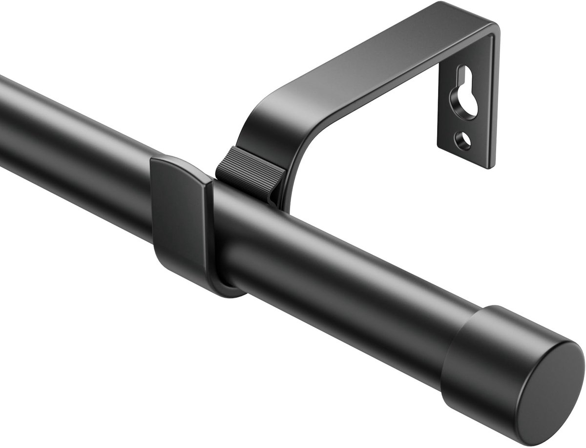 Omgoods - Uittrekbare Gordijnroede 76-208 cm - 19 mm Verstelbaar voor Oogjes Gordijnen