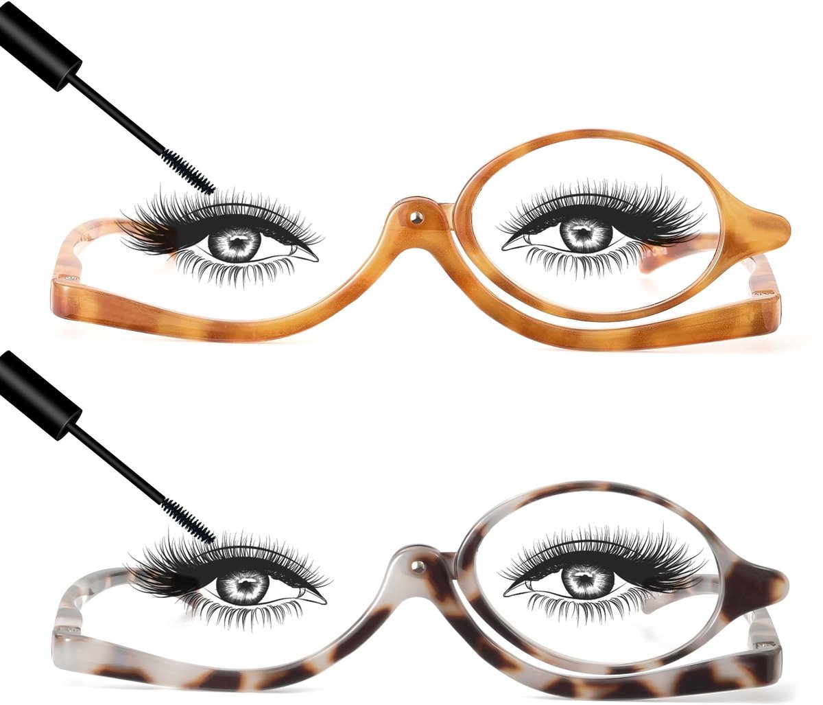 Omgoods - Vouwbare Makeup Lezenbril voor Vrouwen - Vergroting voor Make-up