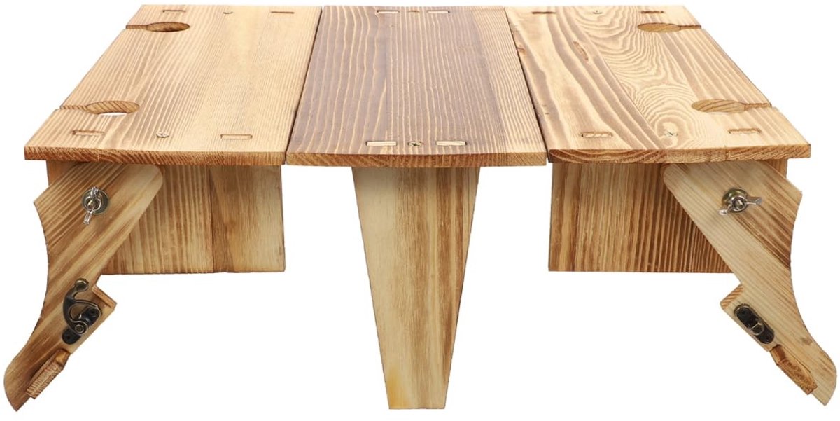 Omgoods - Opvouwbare Picknicktafel met Wijnhouder en Mand