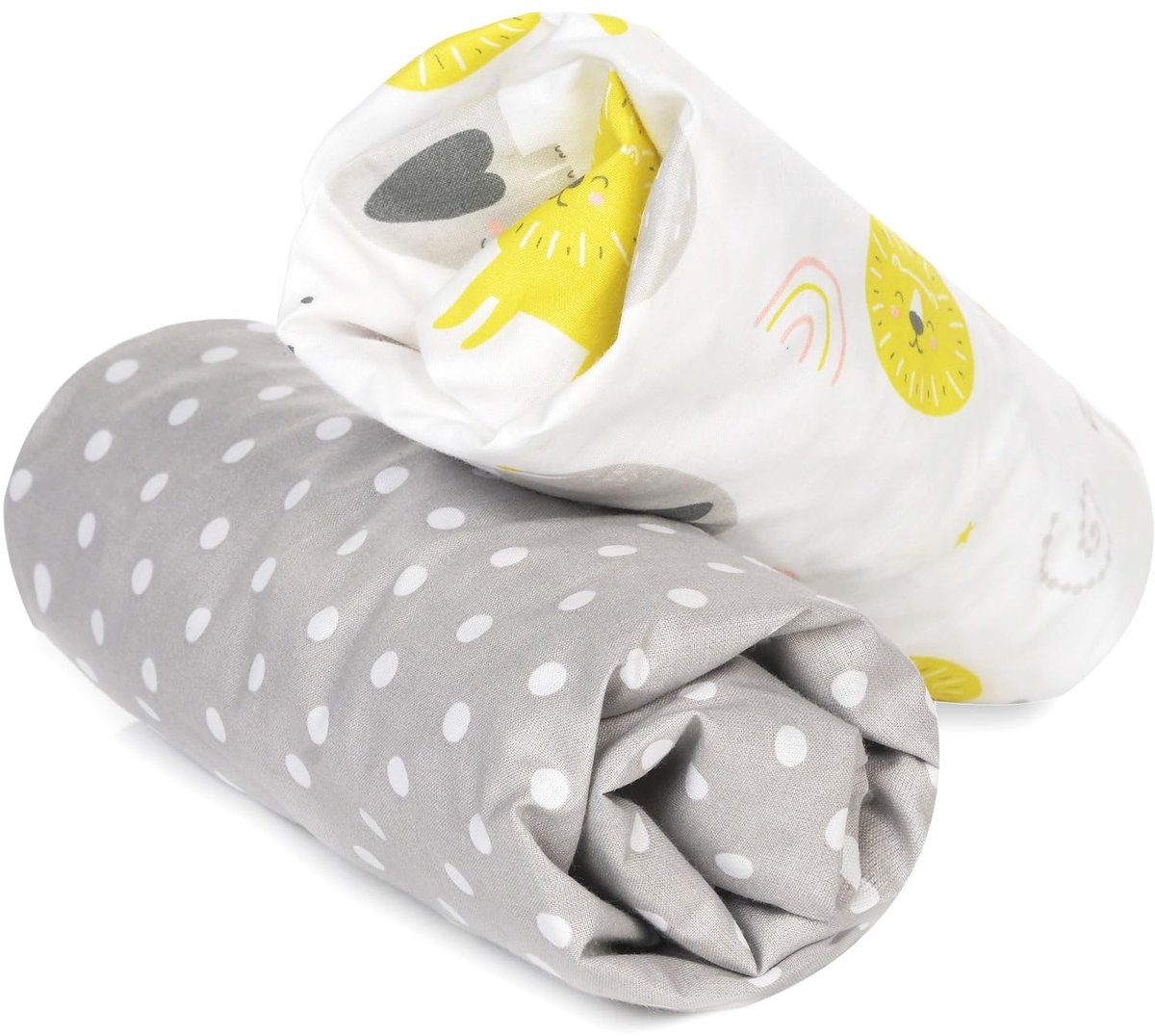 Omgoods - 2x Fitted Sheet 160x80 cm voor Babybed - 100% Katoen, Hypoallergeen