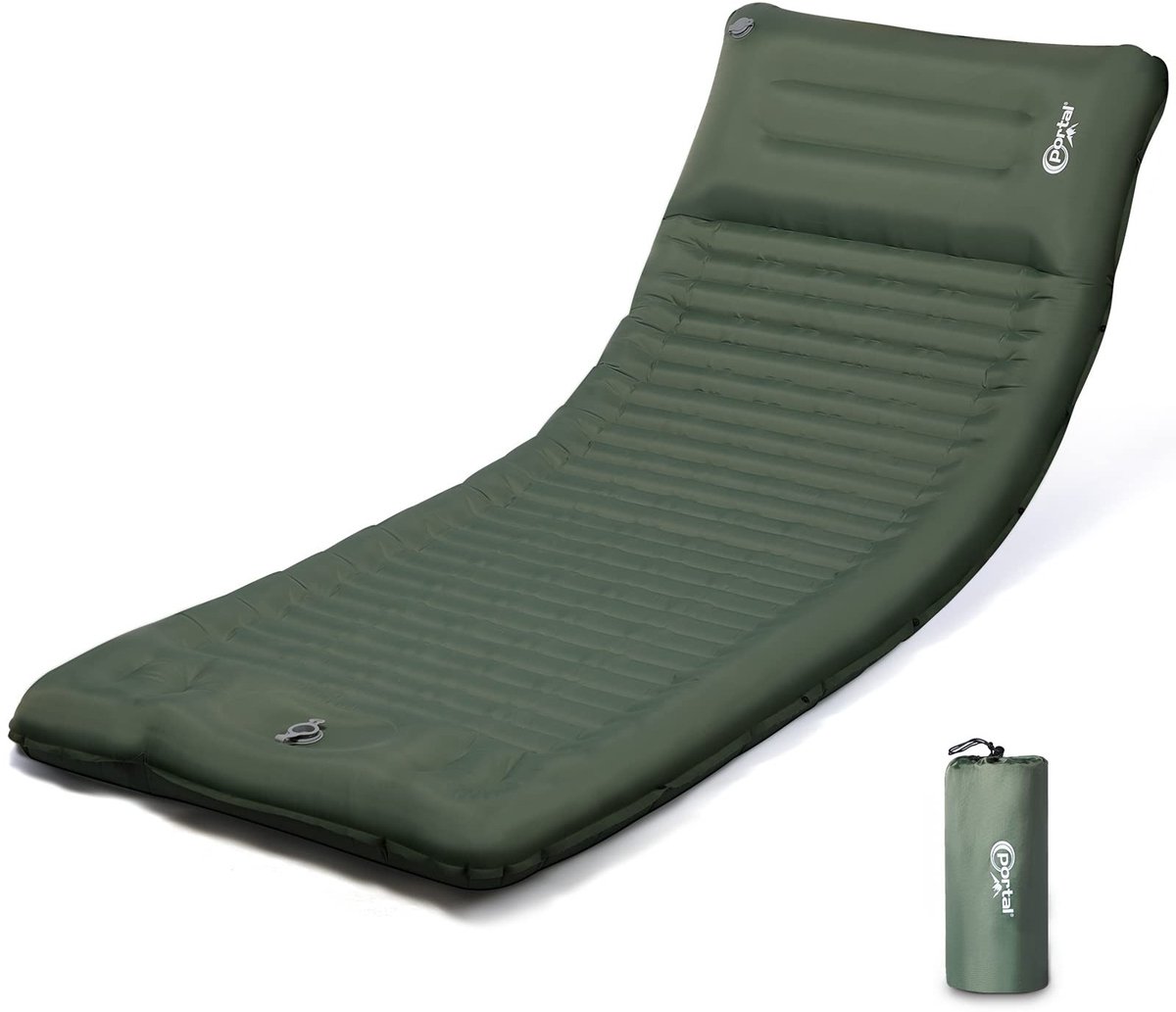 Omgoods - Inflatable Camping Mattress met Voetpomp, 10 cm Dikte, Lichtgewicht en Draagbaar