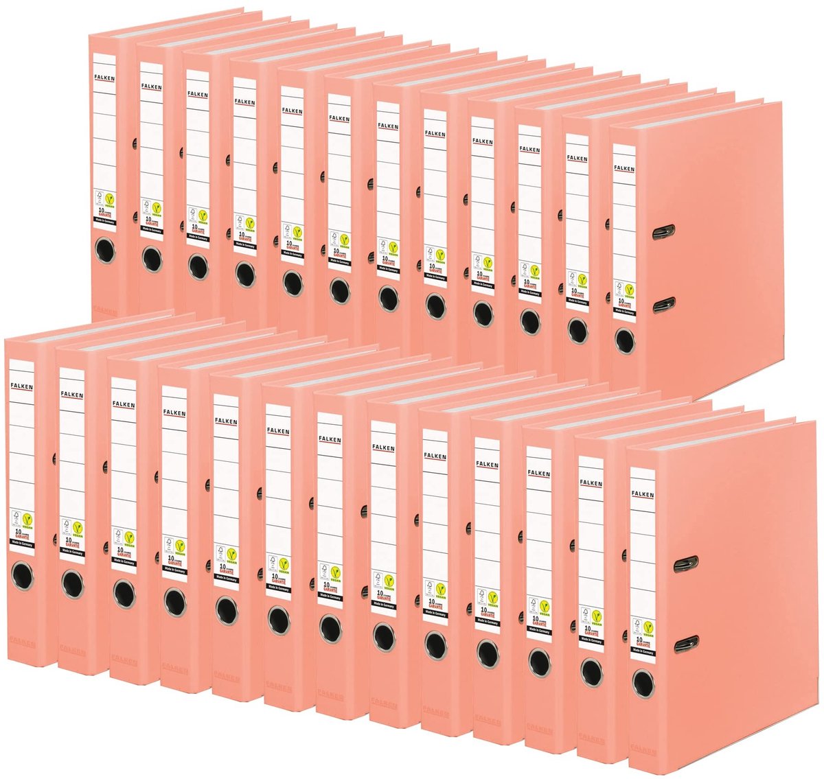 Omgoods - Falken PP-Color Plastic Ordner A4 - 25 Stuks, Salmon, 5 cm Breed