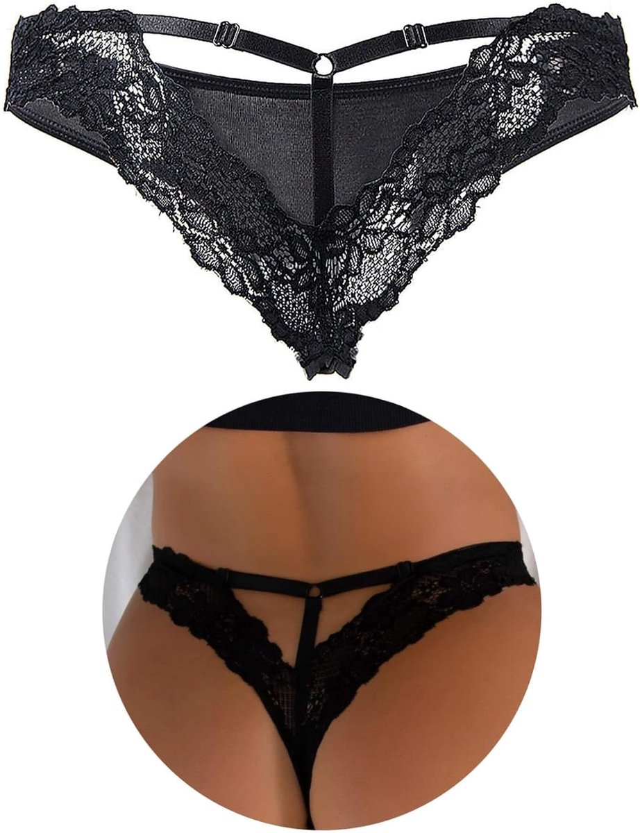 comeondear Damesbroekje Sexy String Tanga Dames Kanten Ondergoed Braziliaanse Slip Bikini String Erotische Panty T-Back Hipster Lingerie Grote Maten Onderbroek Sexy Ondergoed