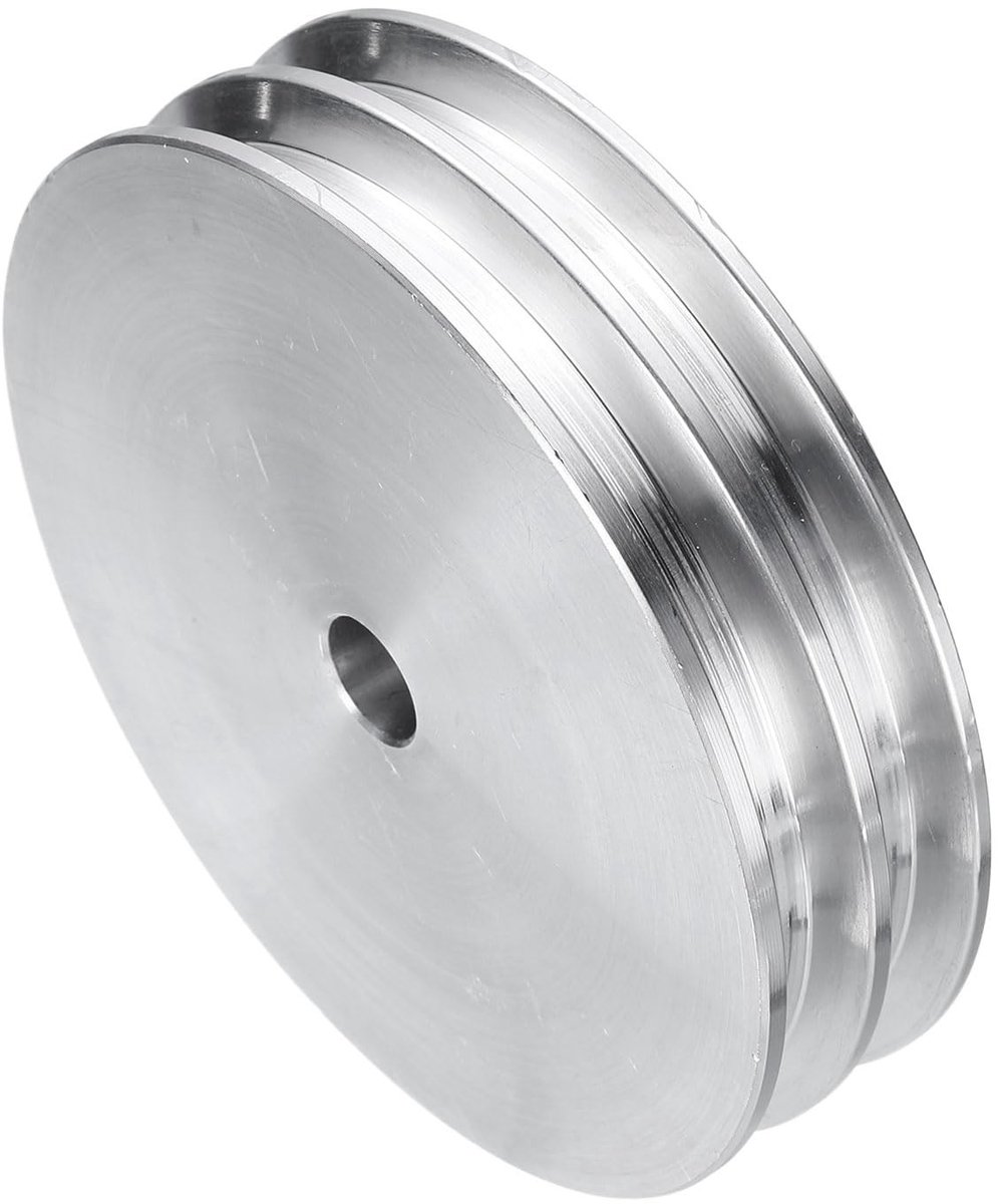 Omgoods - Dubbele Groef Aluminium Riemschijf - 80mm voor 6mm Boormotor