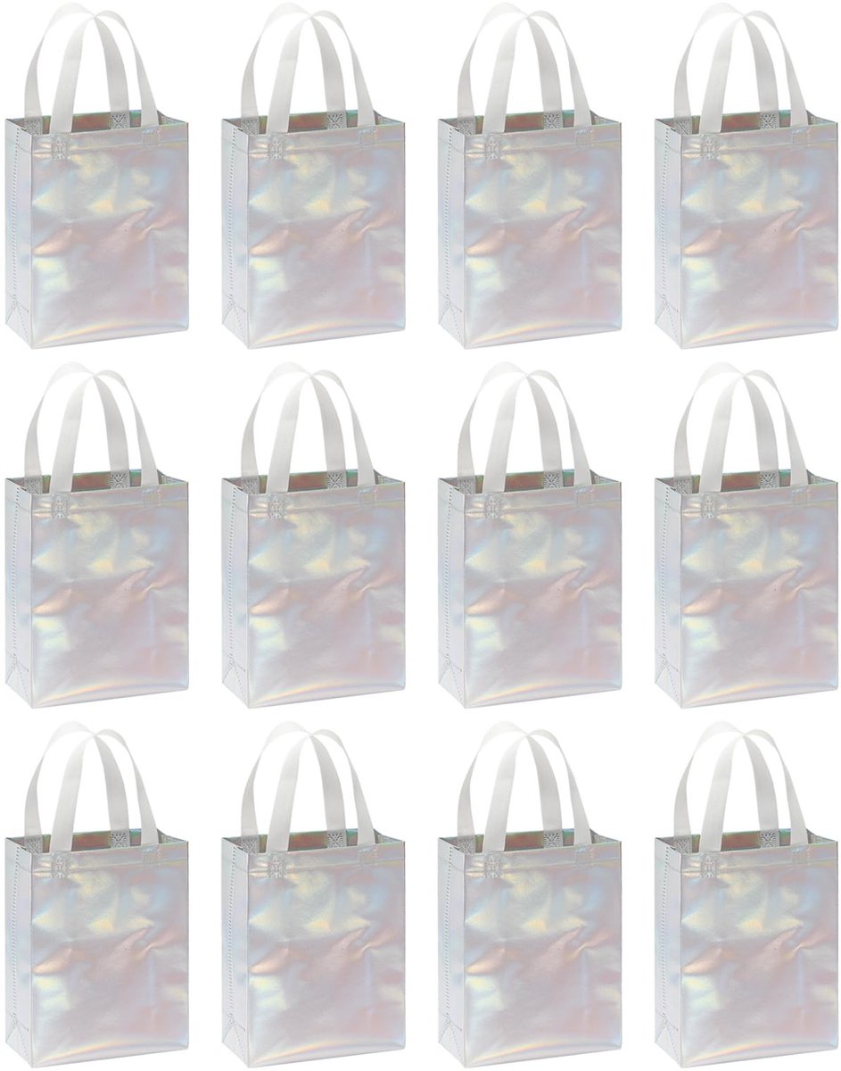 Omgoods - Regenboog Geschenkzakken - 12 Stuks met Handvat