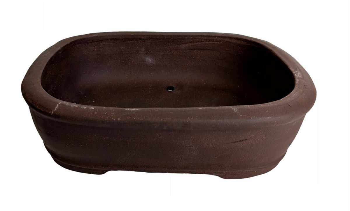 Omgoods - Ongelakte Keramische Bonsai Pot - 20cm Design 4