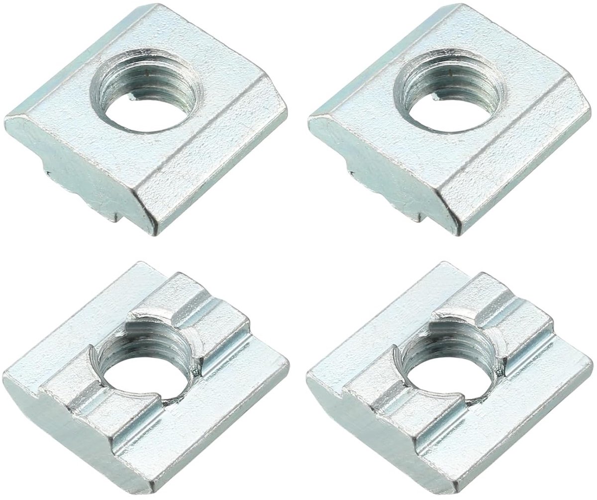 Glijmoer T (M8 schroefdraad) 4 stuks, bevestigingsmoer T-moer van koolstofstaal voor aluminium extrusieprofiel serie 3030