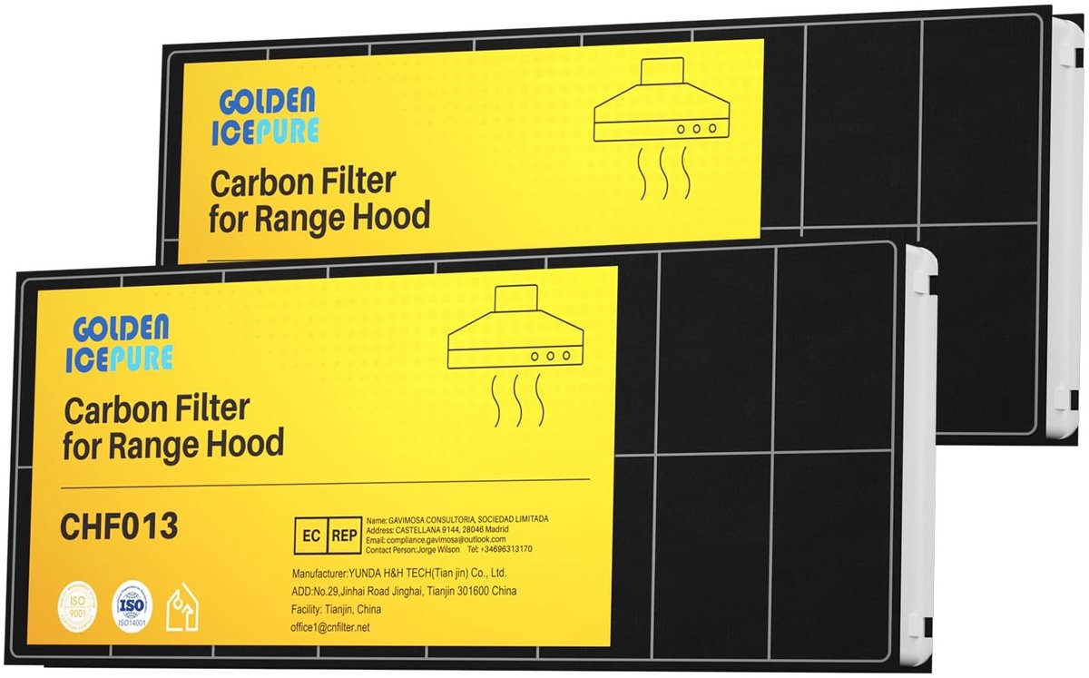 Omgoods - Actieve Koolstoffilter voor Afzuigkap - 2 Stuks