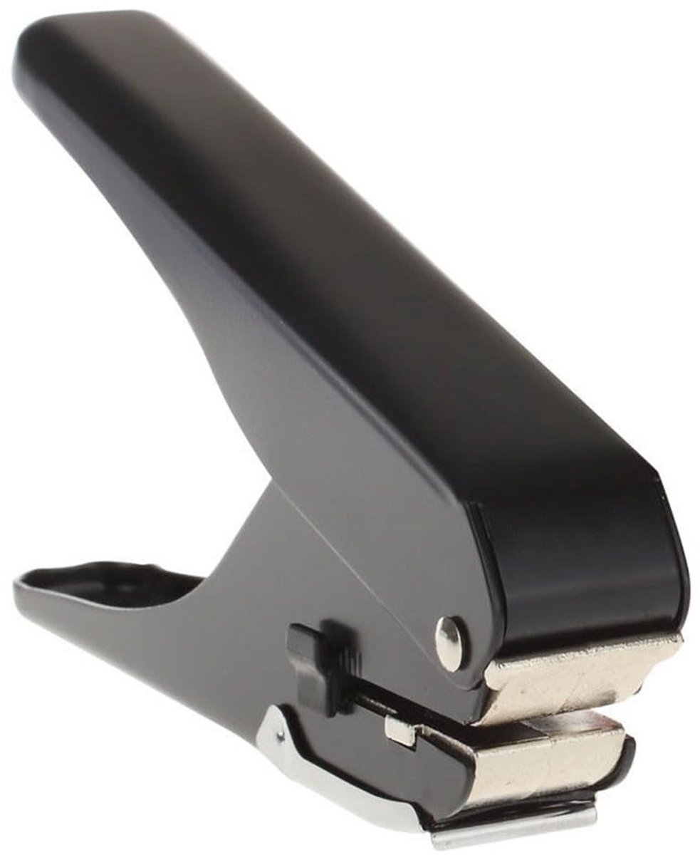 Omgoods- Sleufpons robuust - ID-kaarthouder - Perforator voor pvc-kaarten - Ergonomische handgreep - Instelbare noniusschaal - Sterke metalen structuur