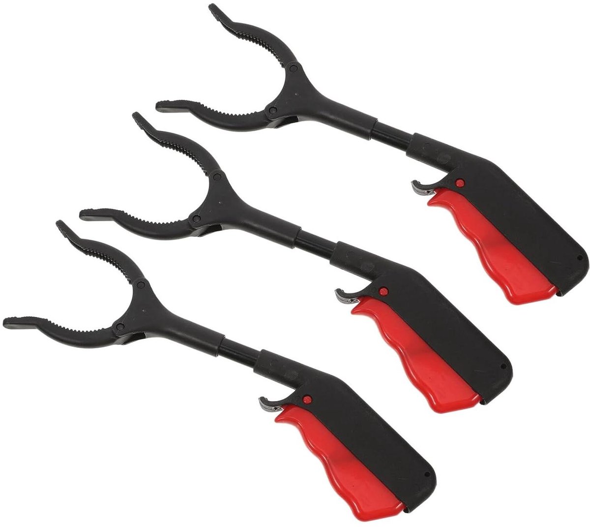 Afvalgrijper 3 Stuks - Grijpstok Opruimtool - Zwerfafval Verzamelen - Ergonomisch Ontlast Rug - 30 cm Lengte - Meerkleurig