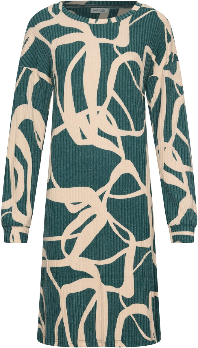 Pastunette Premium - Nachthemd - Couture - Viscose - Groen/Beige