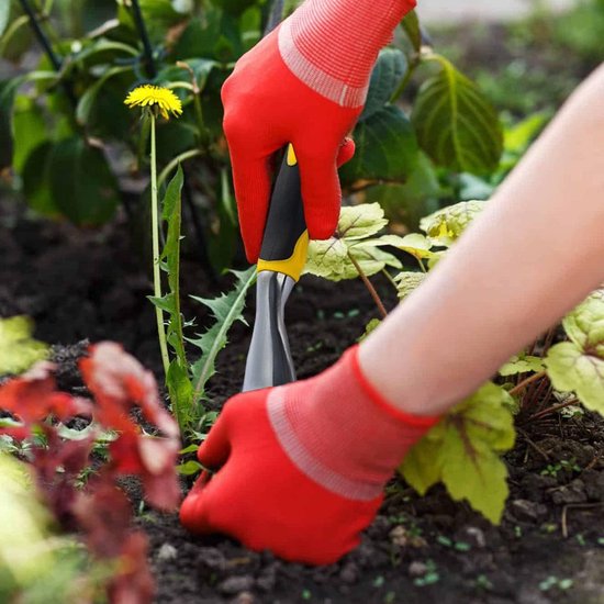 Roestvrij stalen onkruidsteker met handvat - Handige wortelwieder voor onkruid verwijderen, wieden en verplanten van Merkloos	 — afbeelding 2