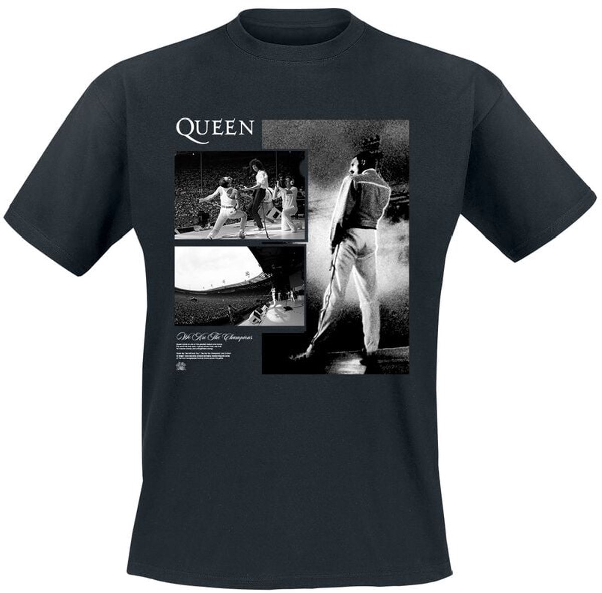 Queen Queen We Are The Champion Concert Photos Heren T-shirt - zwart - 4XL