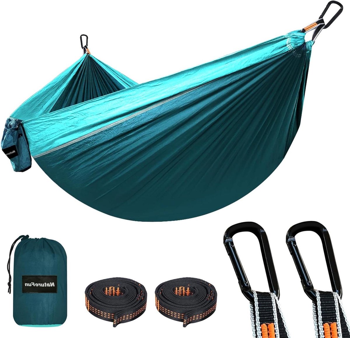 Reis Hangmat - Kampeer Hangmat - Buiten Ontspannen - Ultralicht Parachute Nylon - 275 x 140 cm - Blauw Donkerblauw