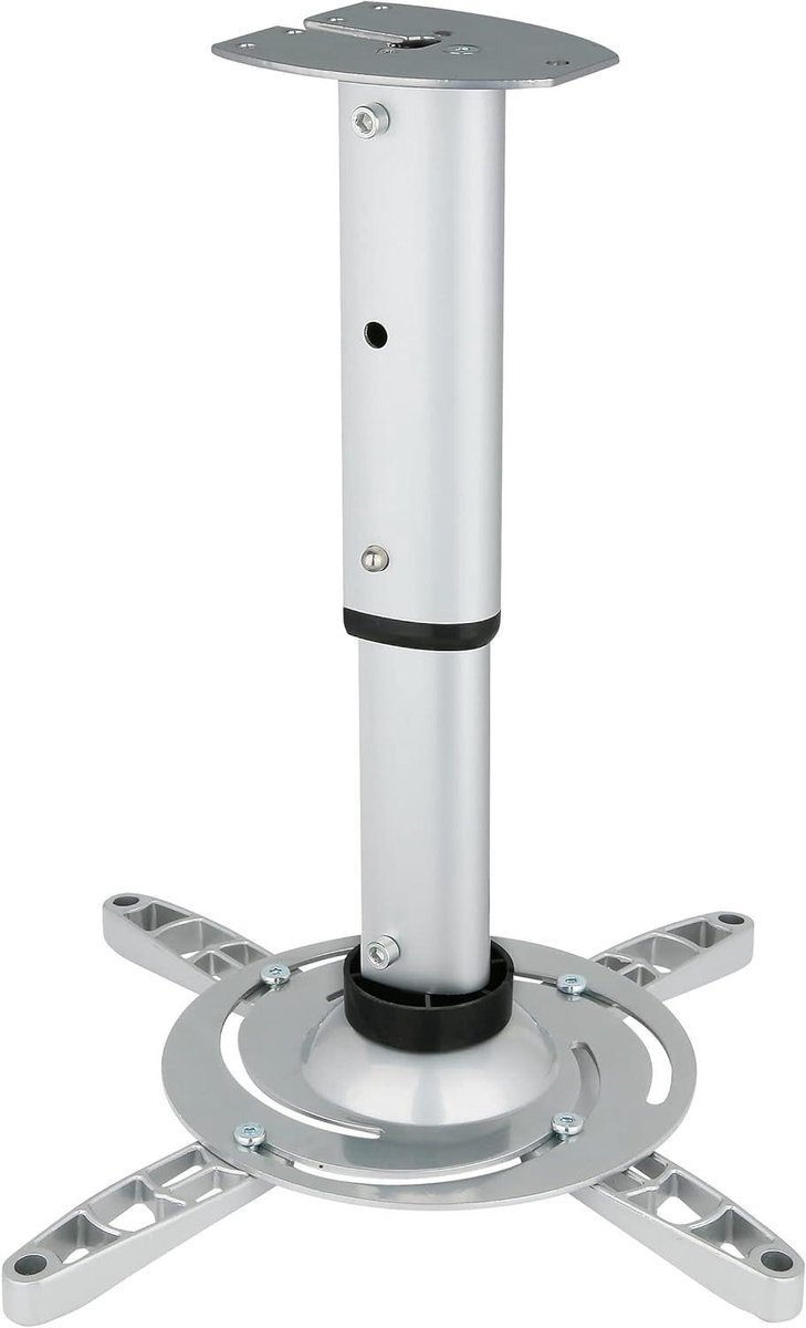 Projector Beugel - Plafondbevestiging - Thuisbioscoop Creëren - Verstelbare Arm - 37 cm - Zilver