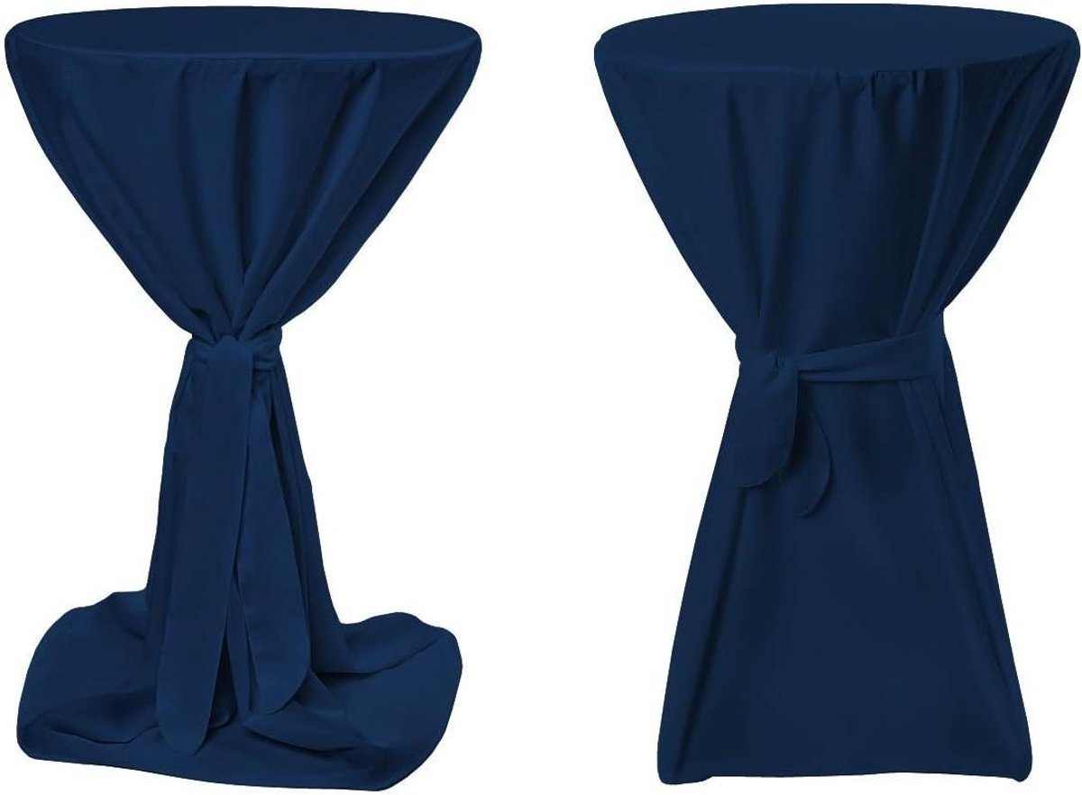 Statafelhoezen - Tafelbekleding - Feestelijke aankleding - Premium kwaliteit - 80cm diameter - Blauw
