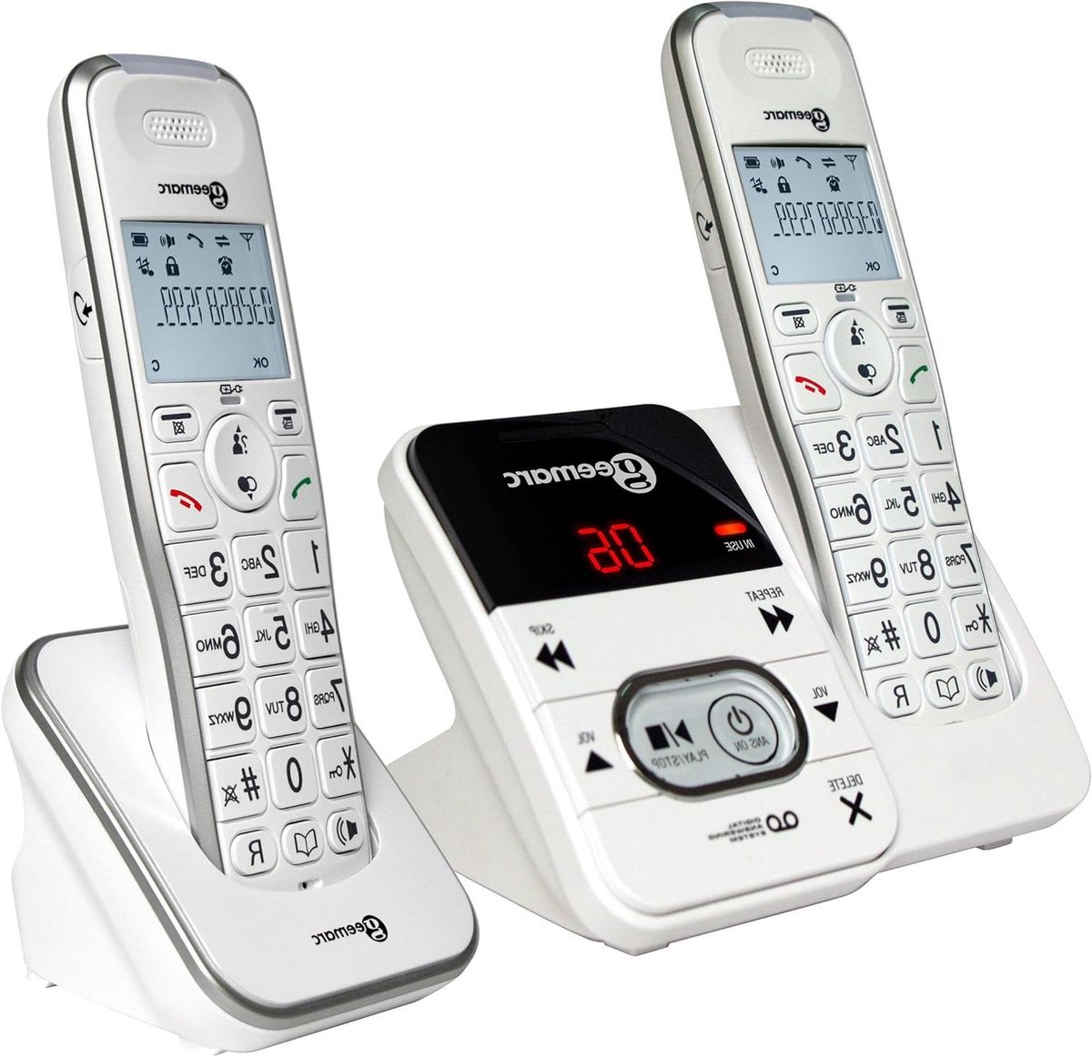 Draadloze Telefoon - Extra Handset - Duidelijk Horen - Versterkt Volume - 2 Telefoons - Wit