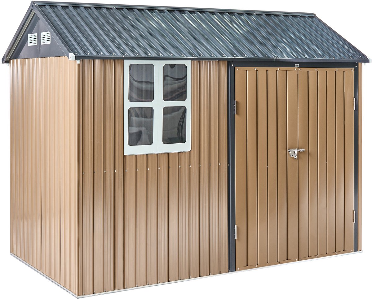 NOCCIANO - Tuin gereedschapschuur - Bruin - 313 x 220 cm - Staal