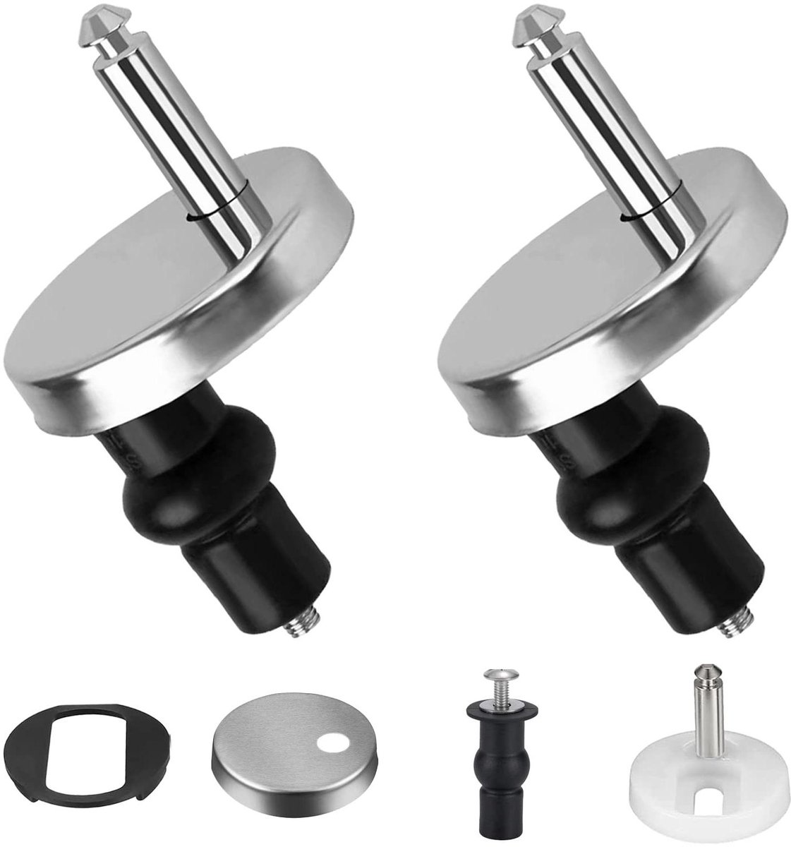 Scharnieren Toiletzitting - Bevestigingsset WC-bril - WC-bril Reparatie - Universele Top Fixing - Voor Gaten 14-18mm - Zwart