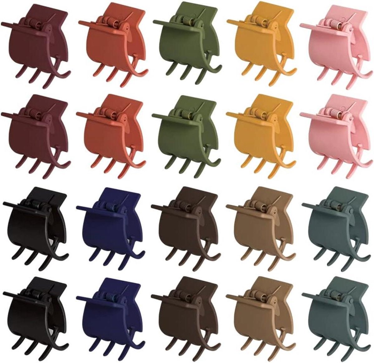 Haarklemmen Set - Haarclips Vrouwen - Haar Styling - Antislip Grip - 20 Stuks - Matte Kleuren
