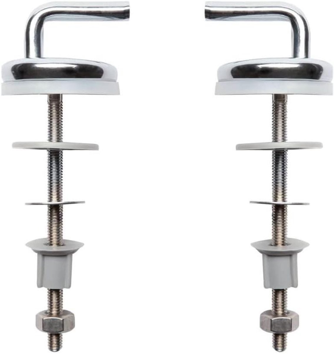 WC-brilbevestiging - Toiletdekselscharnieren - Toilet Reparatie - Verstelbaar Scharnier - M8 - Zilver