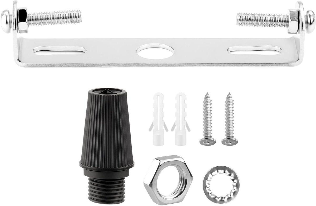 Bevestigingsbeugel Plafondlamp - Montageplaat Lamp - Lamp Ophangen - Verstelbare Gaten - 115 mm - Metaal
