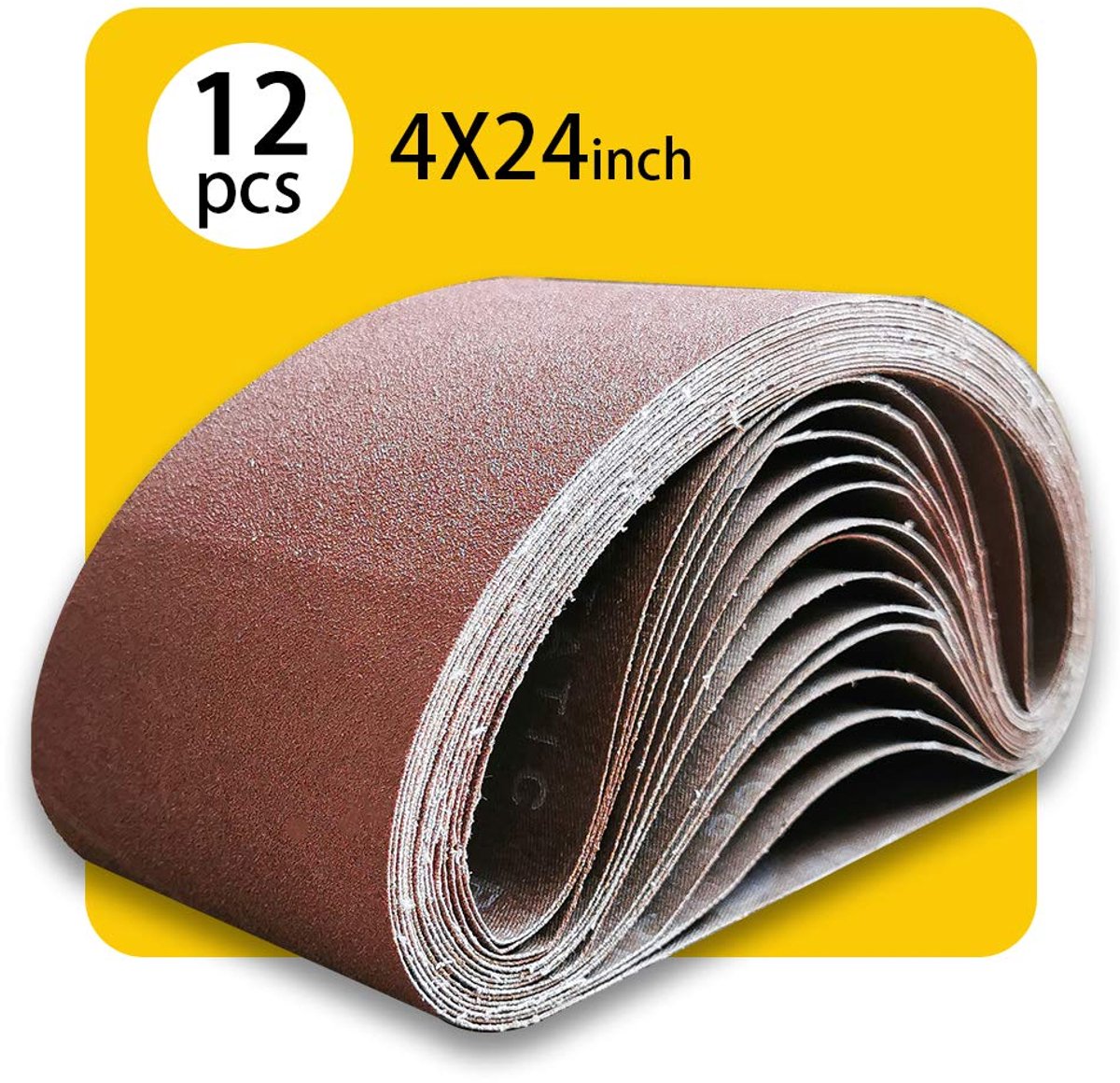 100mm x 610mm 100mmx610mm Schuren Riem Diverse Pakket, 12 Stuks (4 Elk van 80 120 150 Grits) Aluminium Oxide voor Sander