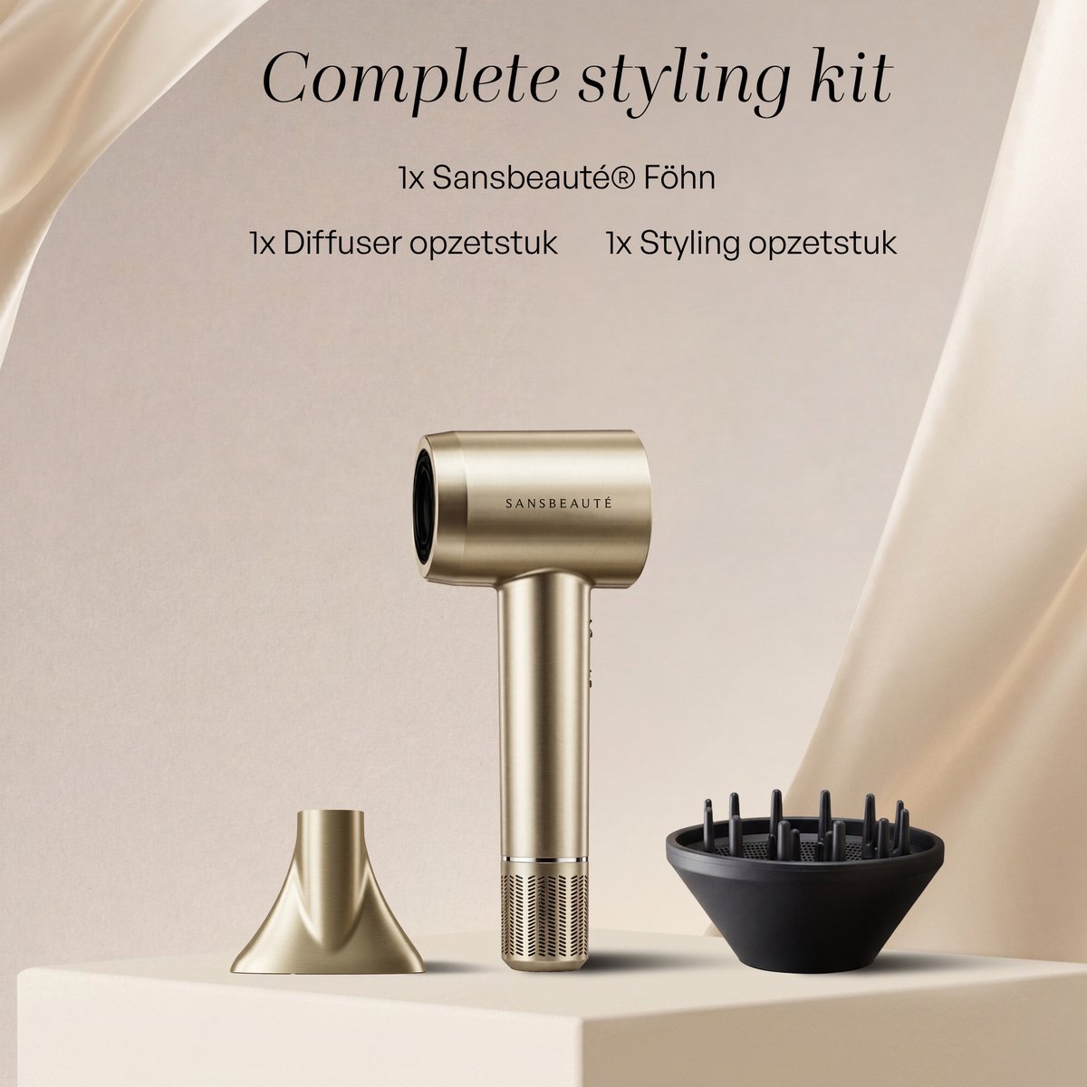Sansbeauté Föhn met Diffuser - Krullen - 110.000RPM - afbeelding 3