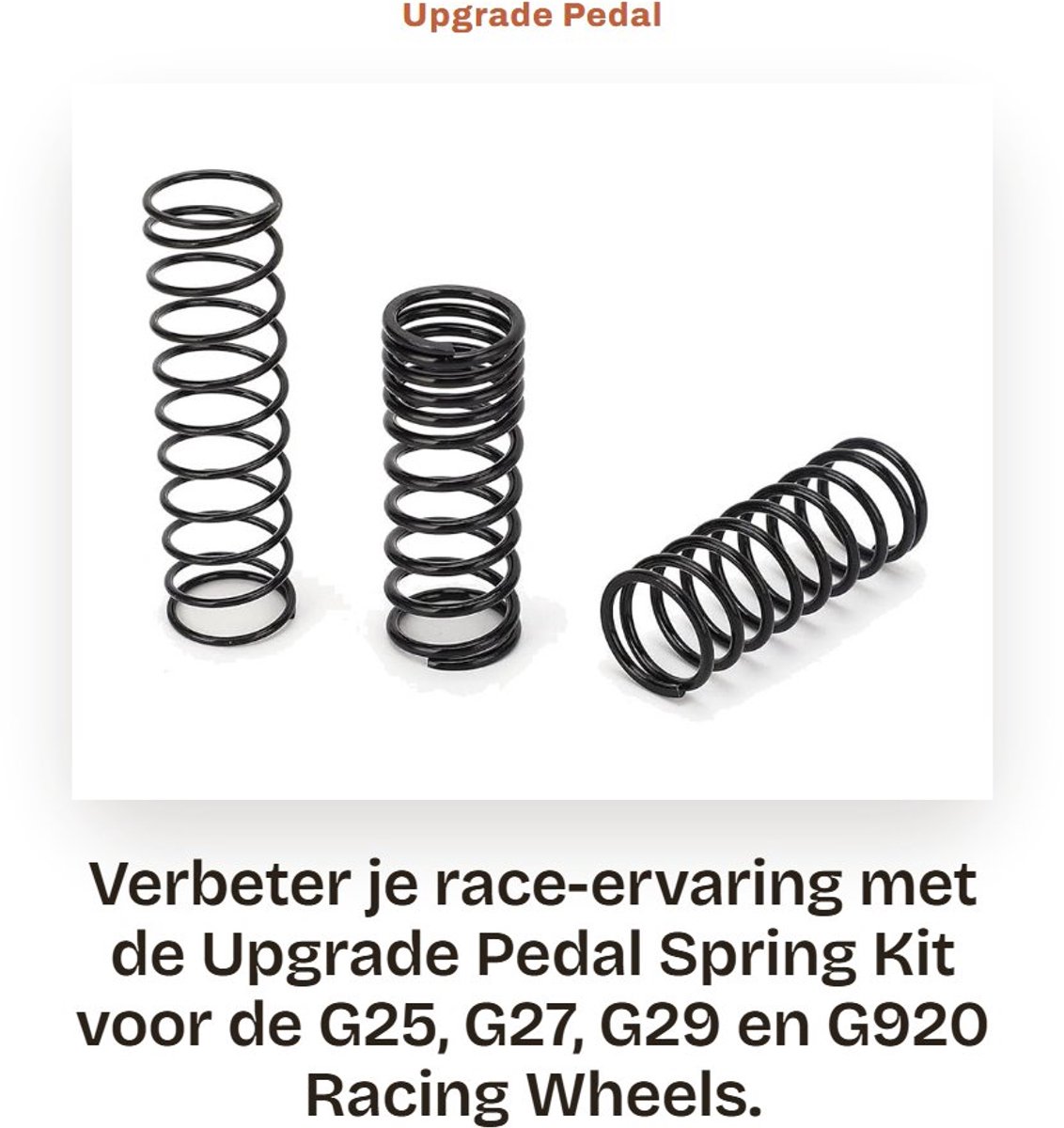 Dailygoods- Pedal Spring Kit - Hoogwaardige Metaal - 3-delige Set - Verbeterde Gaming Ervaring - Verhoogde Stevigheid - Geschikt voor G25/G27/G29/G920 - Racing Pedals