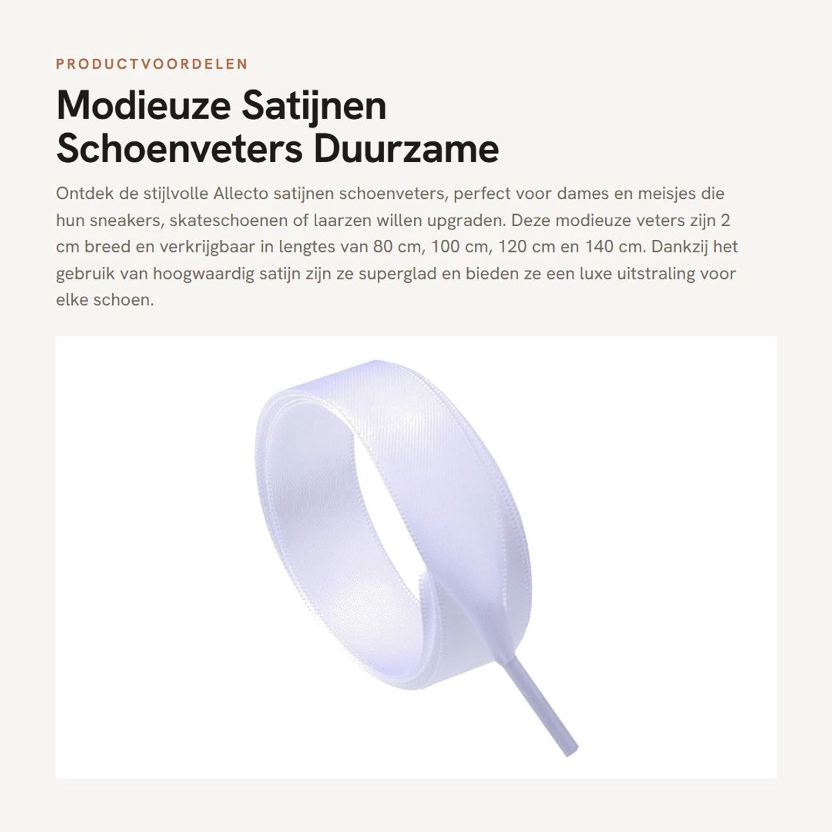 Dailygoods- Veters 2 cm breed - Satijnen Veters - Sneakers/Skateschoenen - Laarzen/Sportschoenen - 80/140 cm - Duurzaam en stijlvol - Schoenveters