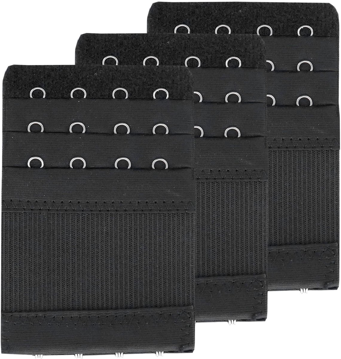 Dailygoods- Beha-extender 2 haakjes - Zachte/rekbare rug - Verstelbare lengte - Geschikt voor meeste maten - Roestvrij staal haken - Comfortabel en flexibel - Bh-verlenger