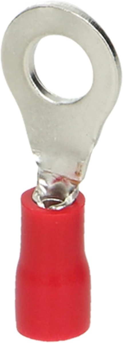 Thijox - Geïsoleerde Ringkabelschoenen Assortiment Max. Doorsnede 1mm² - Waterdichte Kabelconnectoren voor M4 Schroef - 100 Stuks Vertind Koper voor V