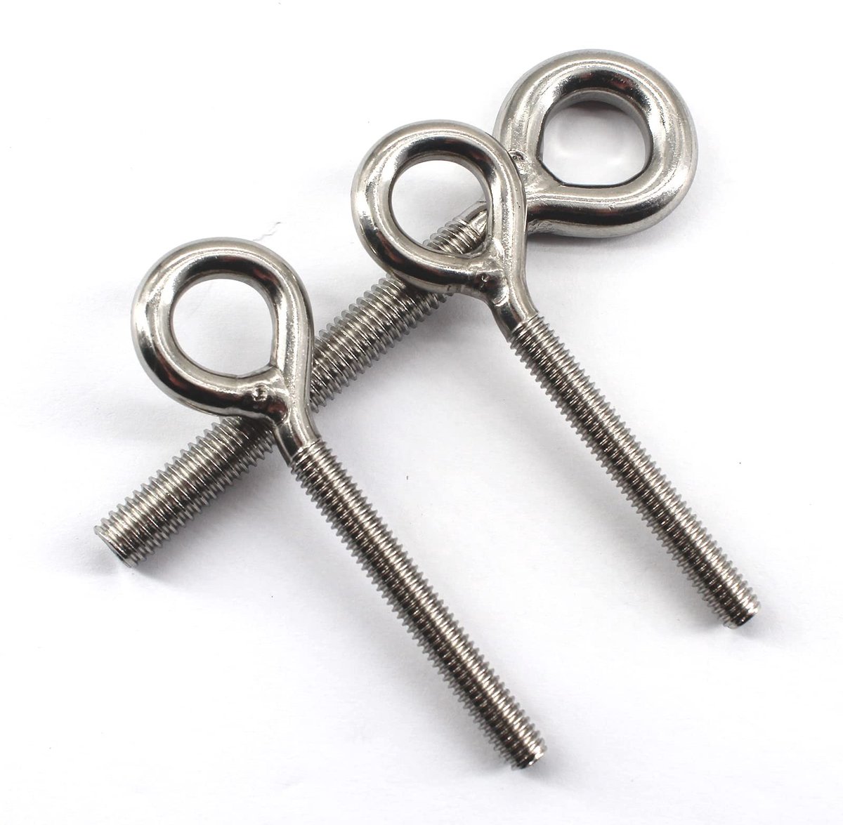 Dailygoods- Oogbout M12 4 Stuks - Roestvrij Staal 304 - Duurzaam - Corrosiewerend - Geschikt voor Binnen/Buiten - Lengte 95mm - Bevestigingshaak