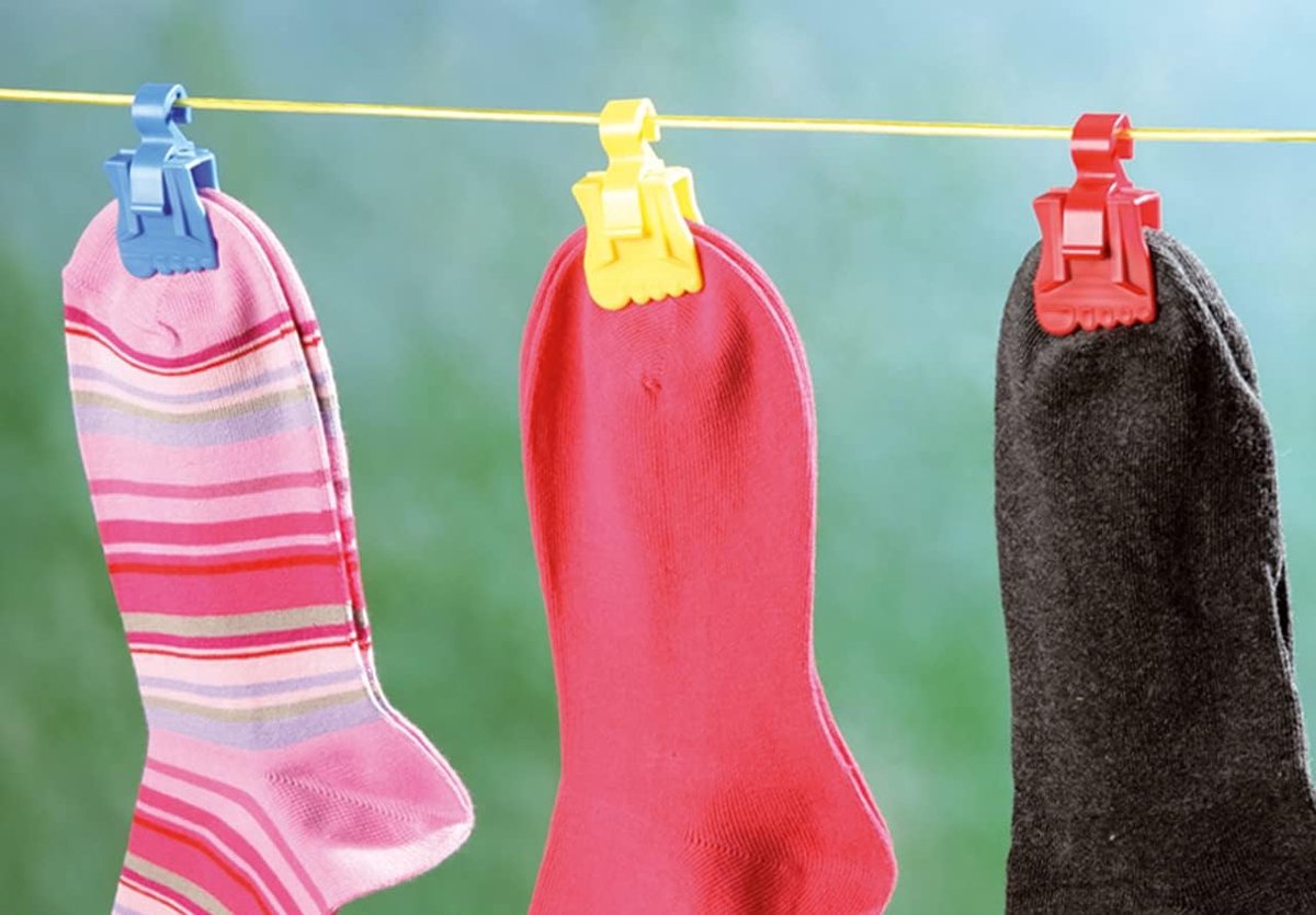 Thijox - Sokkenklemmen Set van 7 Stuks, Perfect voor Wassen, Drogen, Strijken, Huishoudelijk Gebruik, Handige Wasaccessoires, Bespaar Energie, Ideaal