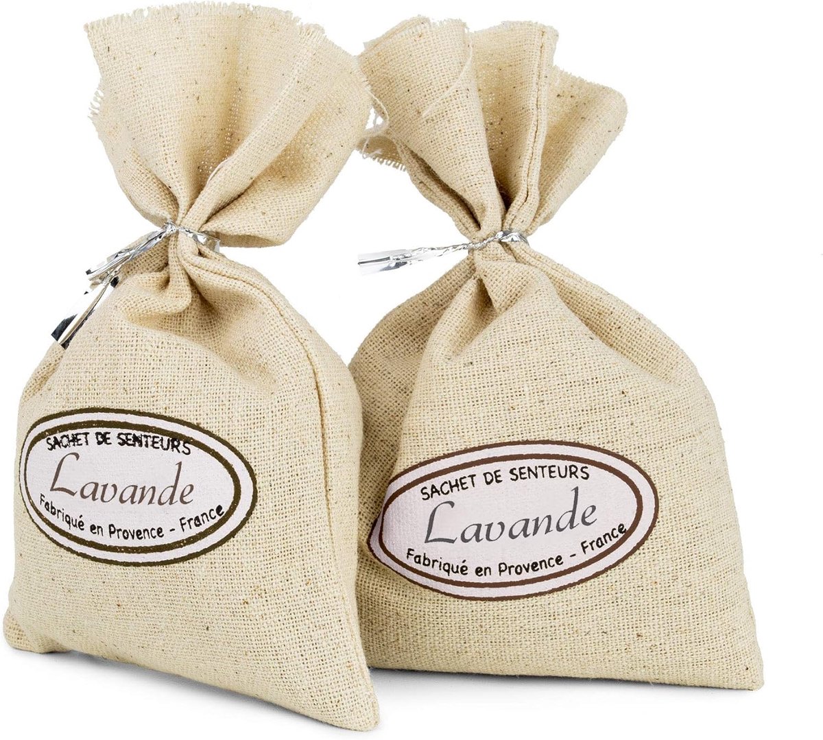 SnelShoppen - Compactor Set x 2 Lavendel geurzakjes Beige 2 x 7 x H.12.5 cm - Natuurlijk aroma voor kasten, laden en was - Provençaalse geur voor een