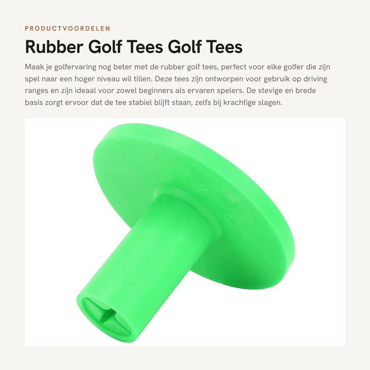 Dailygoods- Golf Tees Stevige Basis - Golf Tees Houder - Rubber Golf Tees - Golf Accessoires - Flexibel en Duurzaam - Geschikt voor Driving Range - Golf Tee