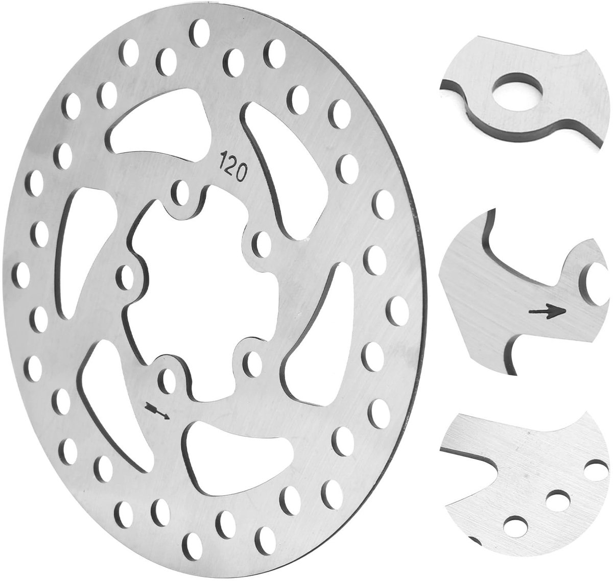 Dailygoods - 120mm Roestvrijstalen Bremsscheibe voor Elektroroller