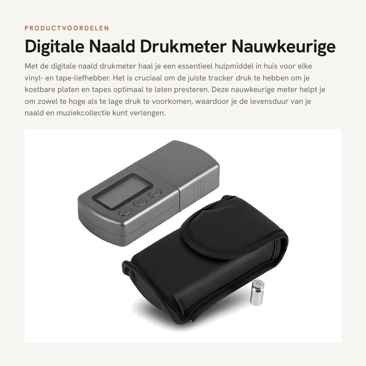 Dailygoods - Digitale Naald Drukmeter - Nauwkeurige Tracking Force - Blue LCD Backlight - 0.01g Precisie - Ideaal voor Vinyl en Tape - Gemakkelijk in...