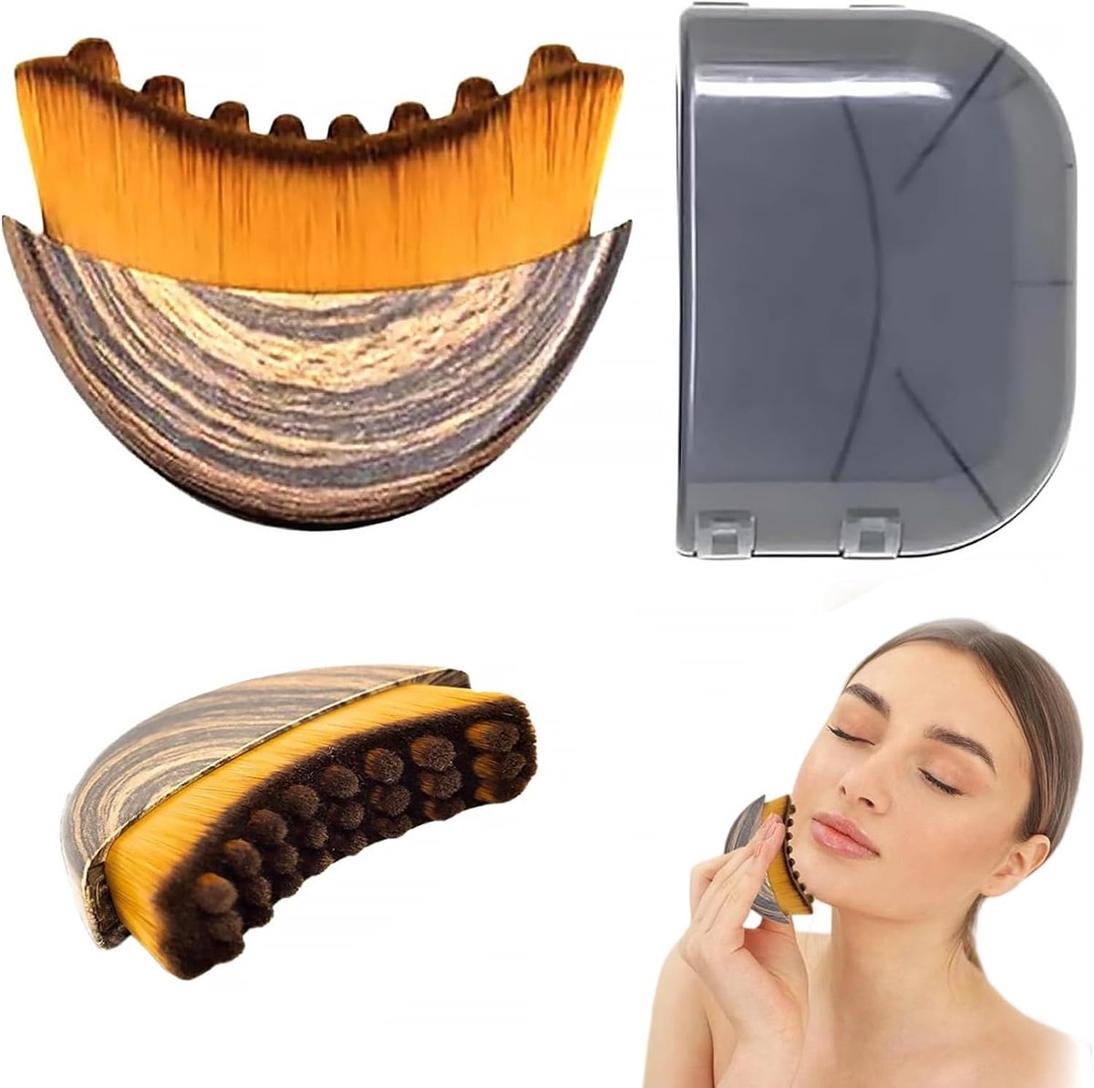 SnelShoppen - Lymfedrainage Massager Gezicht - Lymfatische Contour Gezichtsborstel - Droog Borstelen - Ergonomisch Ontwerp - Vermoeidheid Verlichten -