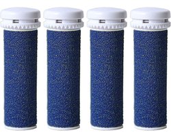 Thijox - 4 Stuks Extra Grove Minerale Reserverollen voor Emjoi Micro Pedi Eeltverwijderaar - Blauw - Effectieve Eeltverwijdering voor Gladde Voeten