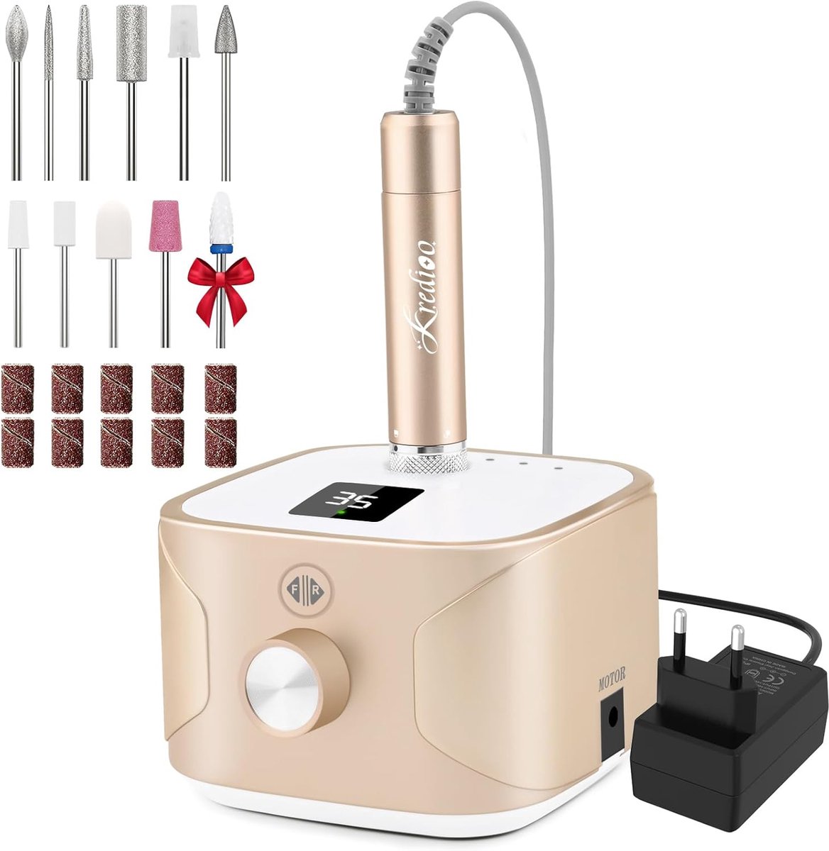 Elektrische Nagelfrees - Manicure Pedicure Set - Nagels Verfraaien - 35000 RPM Snelheid - 11-in-1 - Champagne Goud