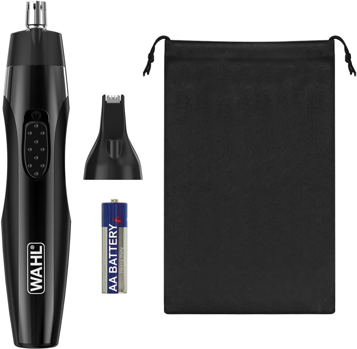 Thijox - 2 in 1 Detail Trimmer voor Oren, Neus & Gezichtshaar - Snoerloze Precisietrimmer met Wasbare Koppen, Comfortgreep, Reisetui - Ideaal voor Thu