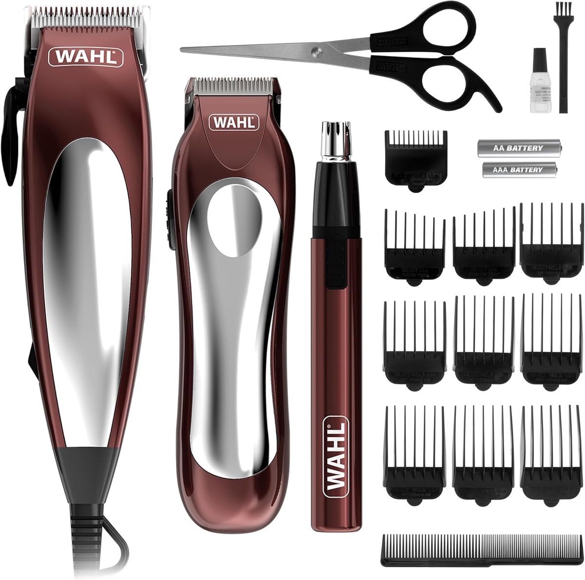 SnelShoppen - Grooming set mannen, 3in1 tondeuse en baardtrimmer, scheerapparaat met snoer, complete verzorgingsset voor haar en baard, ideaal voor th